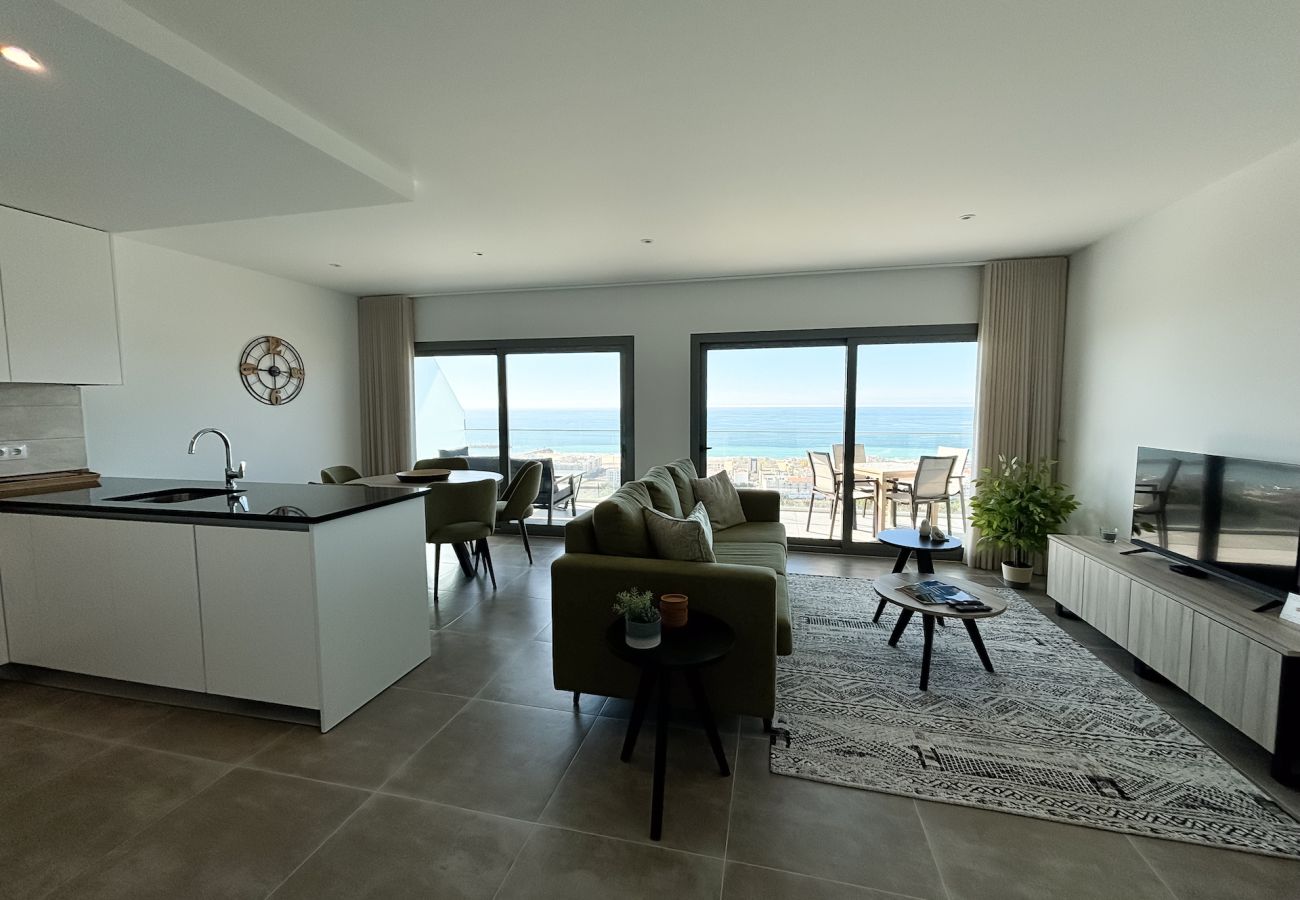 Apartamento, vista mar, férias, praia, Nazaré, Portugal, BY SCH